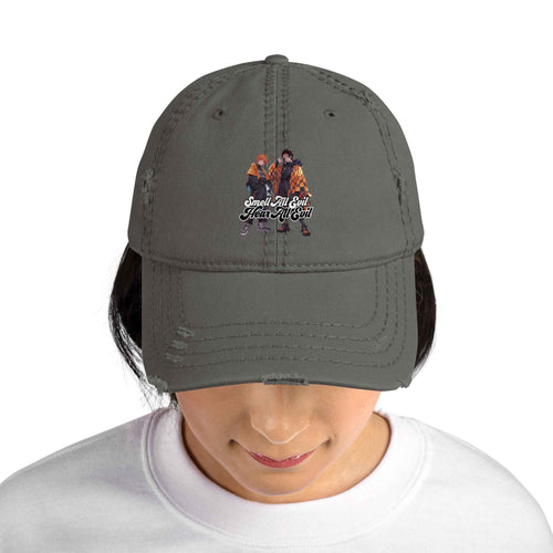 Distressed SMELL ALL EVIL HEAR ALL EVIL Hat